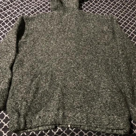 ZARA Knitwear Winter Collection Full Zip Gray Knit Hoodie Jacket Size 13-14.
